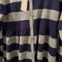 Contact New York Womens Striped Button-Front Knit Sweater Size Small Blue & Gray