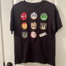 Marvel Superheros Characters Boys Graphic Short Sleeve T-shirt Size XL Black