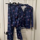Outdoor Kids Bear & Snowmen Long Sleeve Pajama Top & Pants Set Snow Bear Size 10