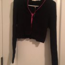 Nicki Minaj Women's Juniors Zip Up Sweater Jacket Cropped Size XL Black/Pink Nicki Minaj Women's Juniors Zip Up Sweater Jacket Cropped Size XL Black/Pink