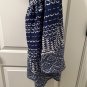Women's Patterned Halter Mini Sundress Lightweight Size XL Blue & White