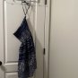 Women's Patterned Halter Mini Sundress Lightweight Size XL Blue & White