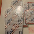 Coca-Cola 4-Piece Pot Holder and Oven Mitt Set Multicolor