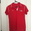 Nike Polo Shirt Ball State University Cardinals Women's Size Medium Red White