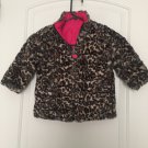 ME JANE Faux Leopard Print fur Girls Reversible Jacket Pink Size 28 Months