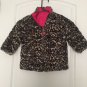 ME JANE Faux Leopard Print fur Girls Reversible Jacket Pink Size 28 Months