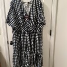 Ava & Viv Women's Checked Swing Dress Blue & Cream Gingham Pockets Plus Size 4X Ava & Viv Women's Checked Swing Dress Blue & Cream Gingham Pockets Plus Size 4X