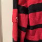 Liz & Co  Geometric  1/4 Zip  Pullover Sweater Women's Juniors Size L Red Black