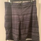 George Swim Trunks Board Shorts Men's M (32-34) Gray Striped Lined George Swim Trunks Board Shorts Men's M (32-34) Gray Striped Lined