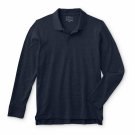 Simply Styled Men's Long-Sleeve Polo Shirt Navy Blazer - XL