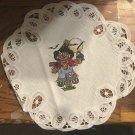 Cute Cross-stitch Scarecrow Lace Doiley Halloween Fall Harvest Decoration Gift