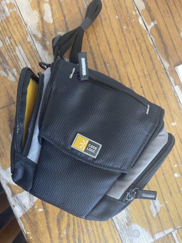 Case Logic Small Camera Case Pouch Zippered Closure Multi Pockets Black & Yellow