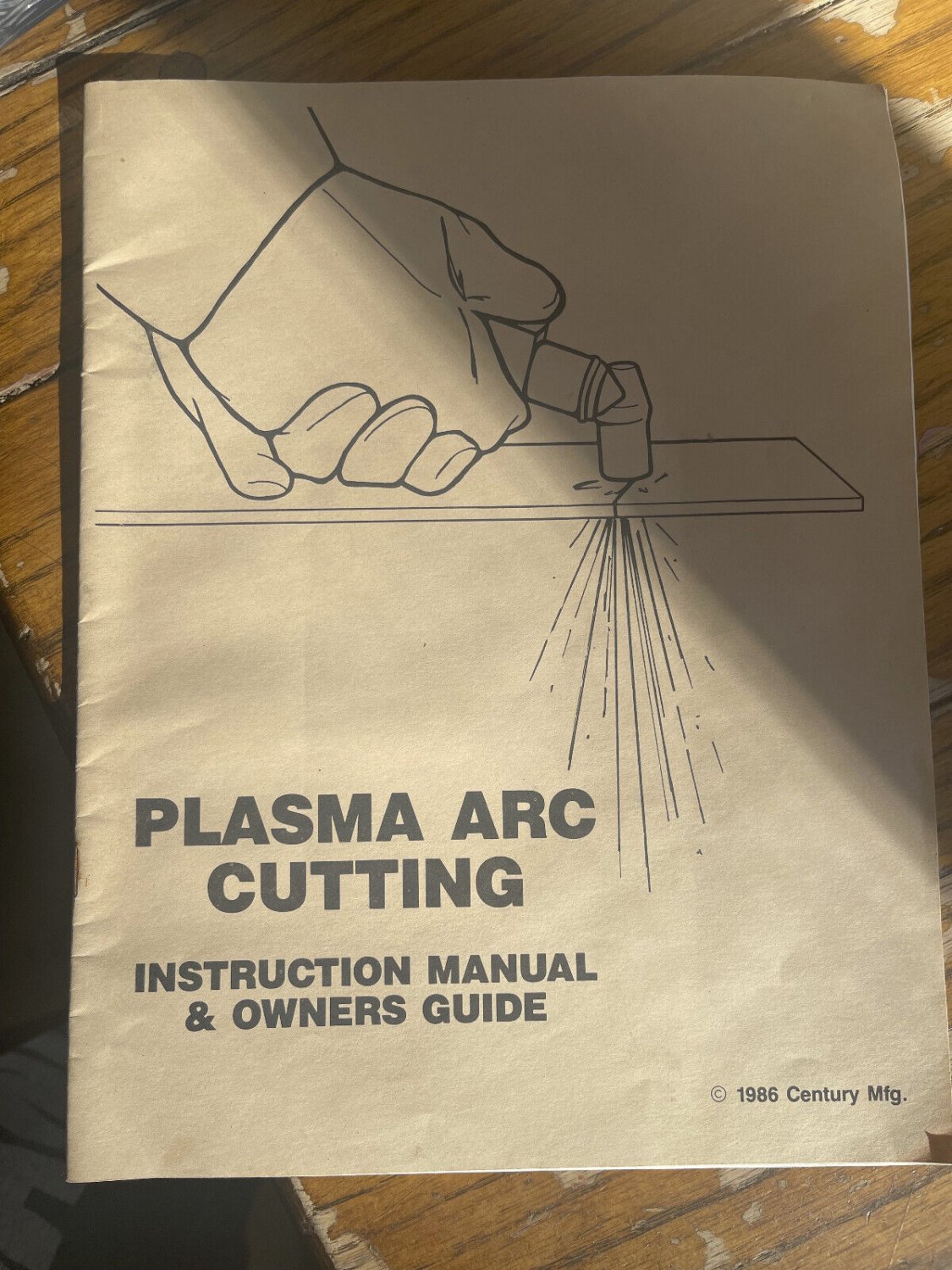 Plasma Arc Cutting Instruction Manual & Owners Guide 1986 Century Mfg Book Shop