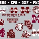 Mississippi State Bulldogs Football Bundle Logo SVG for Cutting with Cricut