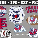Fresno State Bulldog Football Bundle Logo SVG for Cutting with Cricut