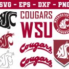 Washington State Cougars Football Bundle Logo SVG for Cutting with Cricut