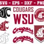 Washington State Cougars Football Bundle Logo SVG for Cutting with Cricut