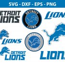 Detroit Lions Football Bundle Logo SVG for Cutting with Cricut