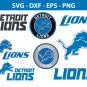 Detroit Lions Football Bundle Logo SVG for Cutting with Cricut
