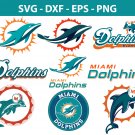 Miami Dolphins Football Bundle Logo SVG for Cutting with Cricut