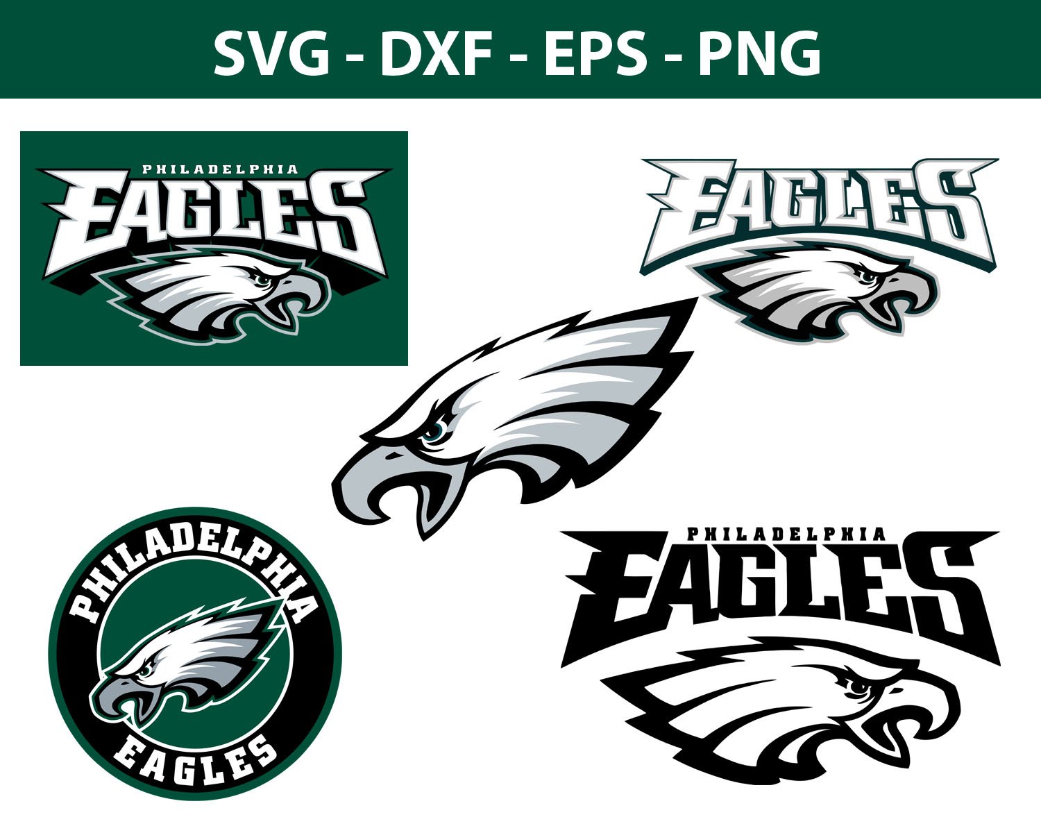 Philadelphia Eagles Football Bundle Logo SVG for Cutting with Cricut