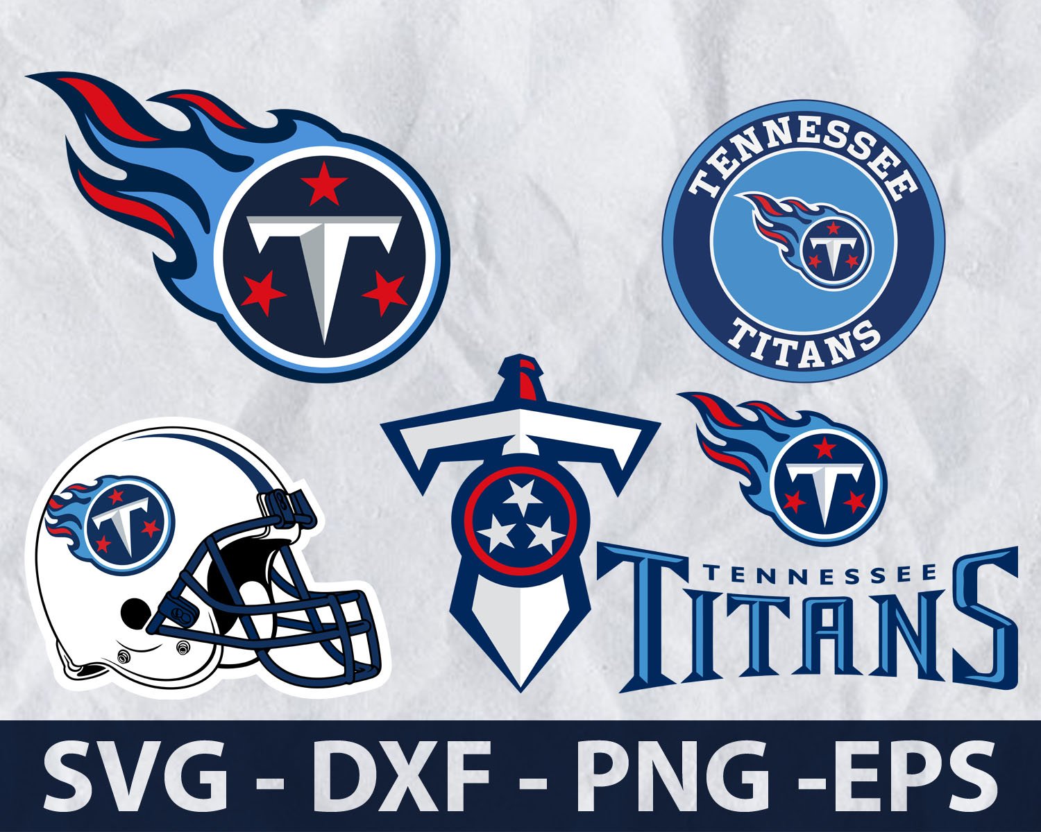 Download Tennessee Titans Football Bundle Logo SVG for Cutting with Cricut