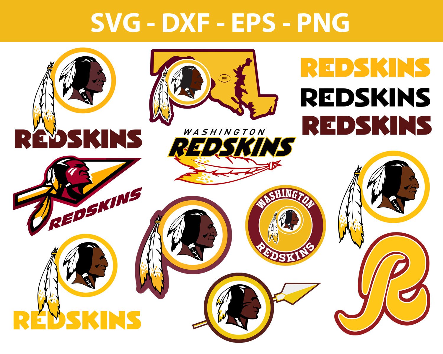 Washington Redskins Design Set Svg Files Nfl Football - vrogue.co