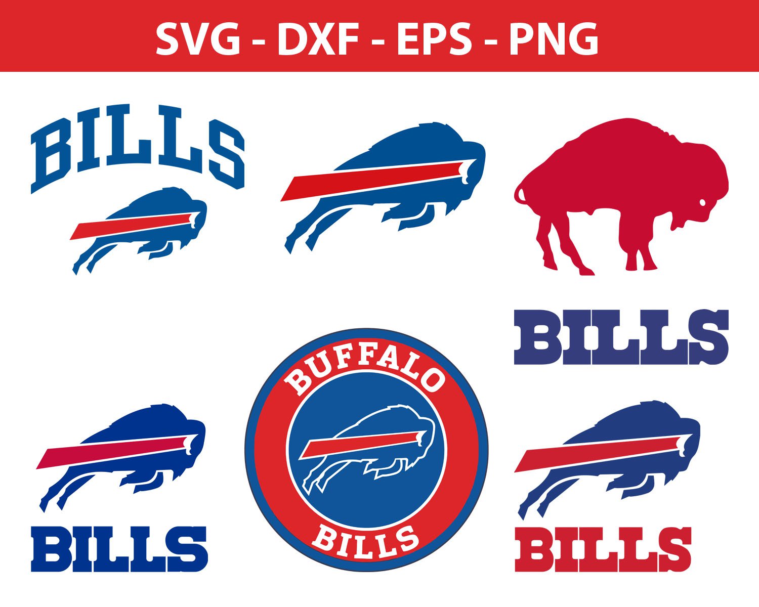 Download New Buffalo Bills Football Bundle Logo SVG for Cutting ...