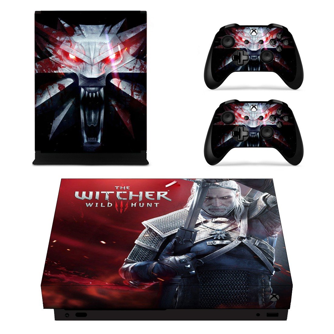 The Witcher wild Hunt decal skin for Xbox one X Console & Controllers