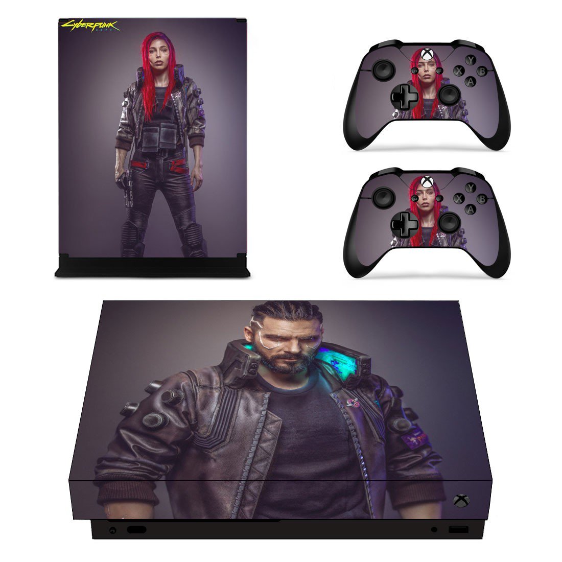 Cyberpunk 2077 decal skin for Xbox one X Console & Controllers