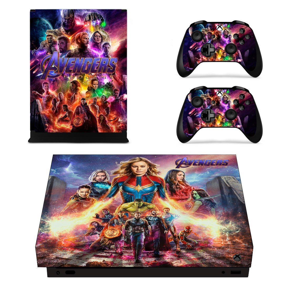Avengers Endgame decal skin for Xbox one X Console & Controllers