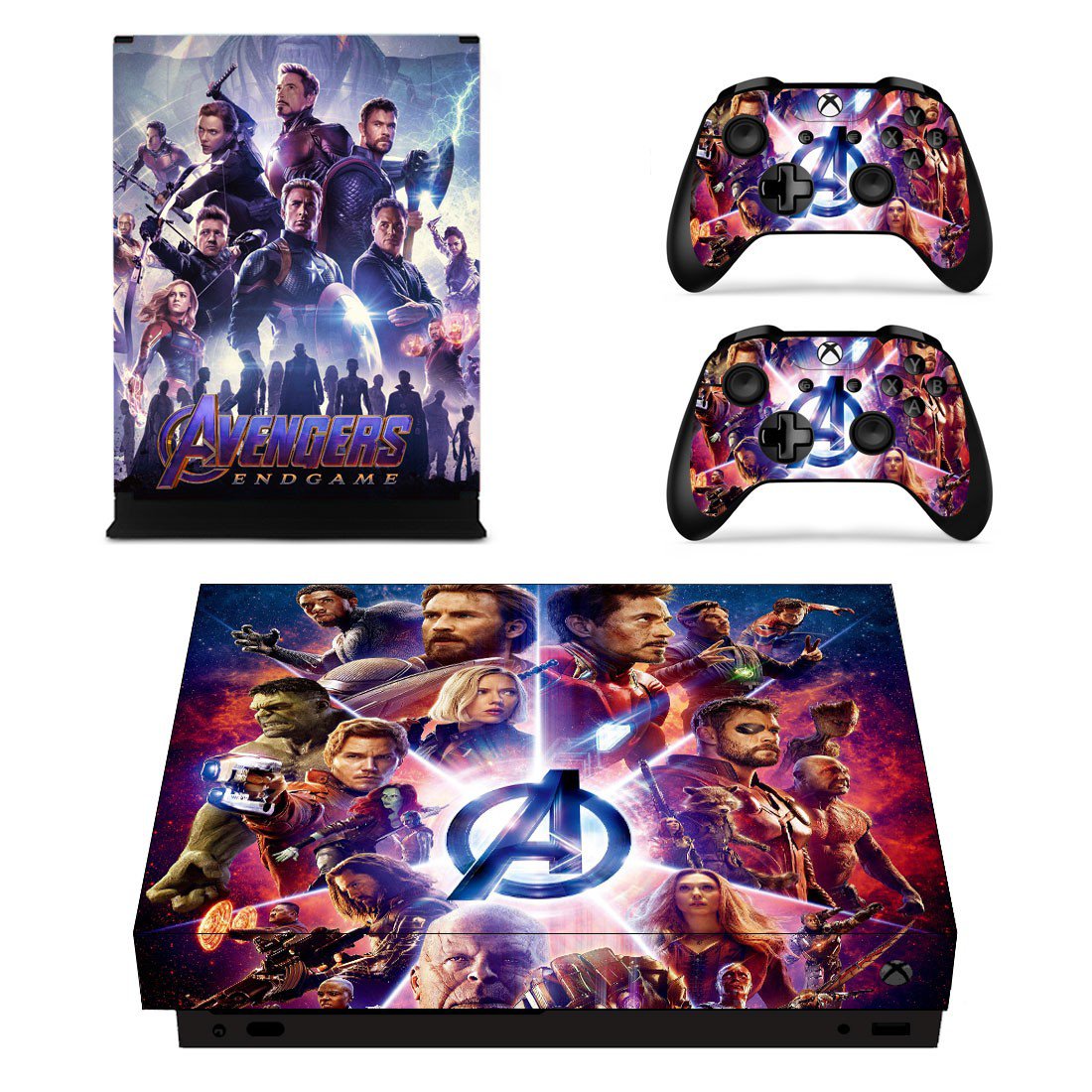 Avengers Endgame decal skin for Xbox one X Console & Controllers