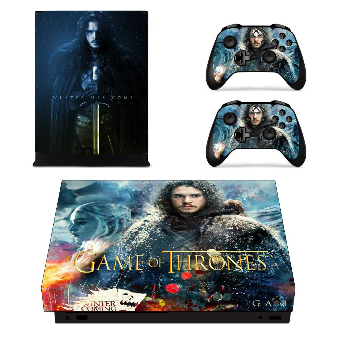 Game of Thrones decal skin for Xbox one X Console & Controllers