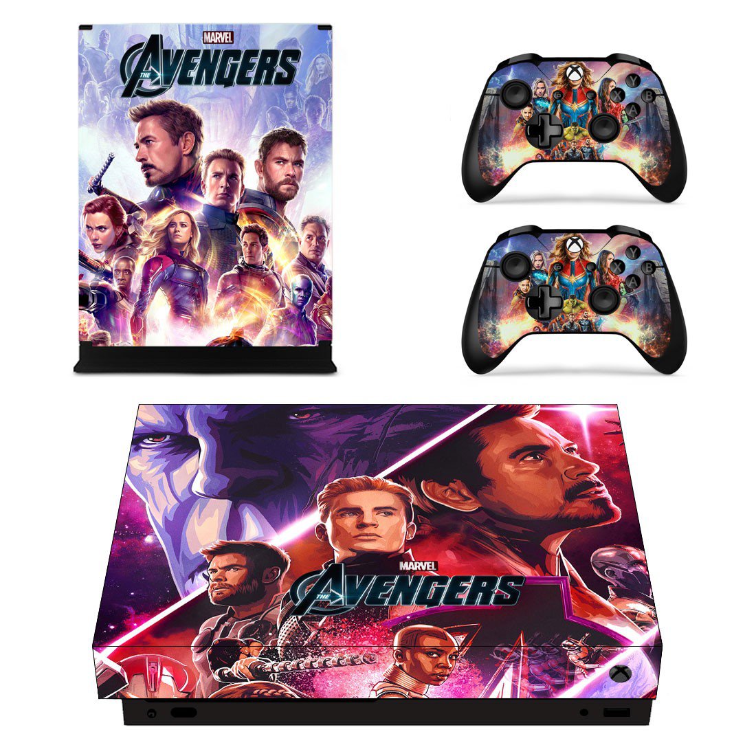 Avengers Endgame decal skin for Xbox one X Console & Controllers