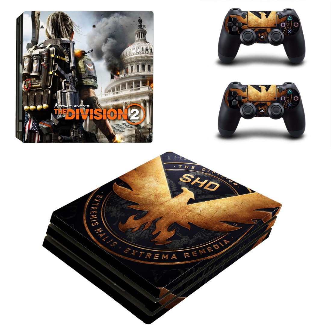 The Division 2 decal skin for PS4 Pro Console & Controllers