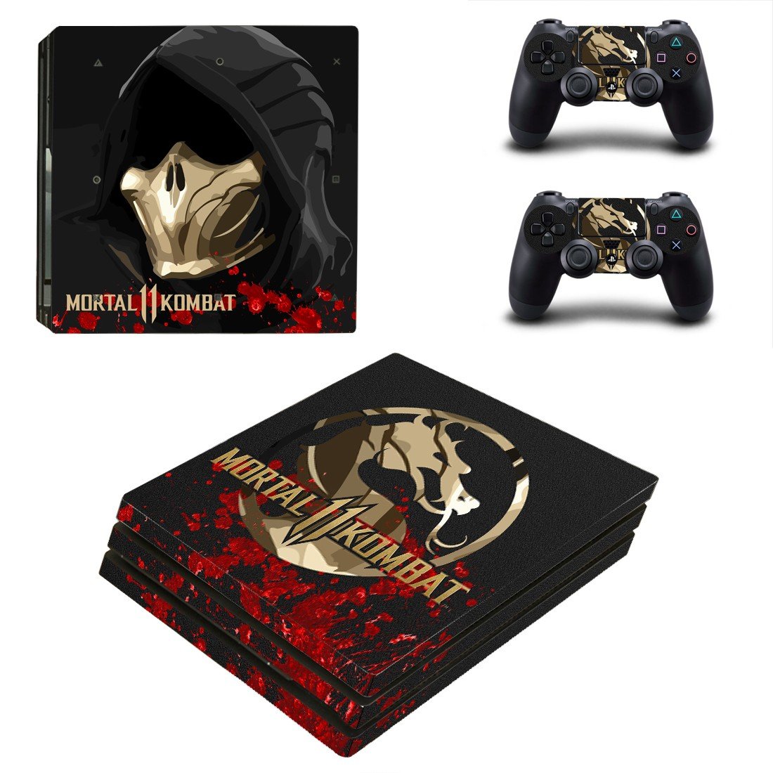 Mortal Kombat 11 decal skin for PS4 Pro Console & Controllers
