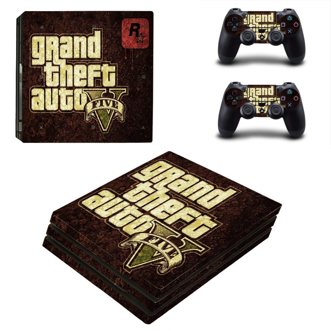 Grand theft Auto 5 decal skin for PS4 Pro Console & Controllers
