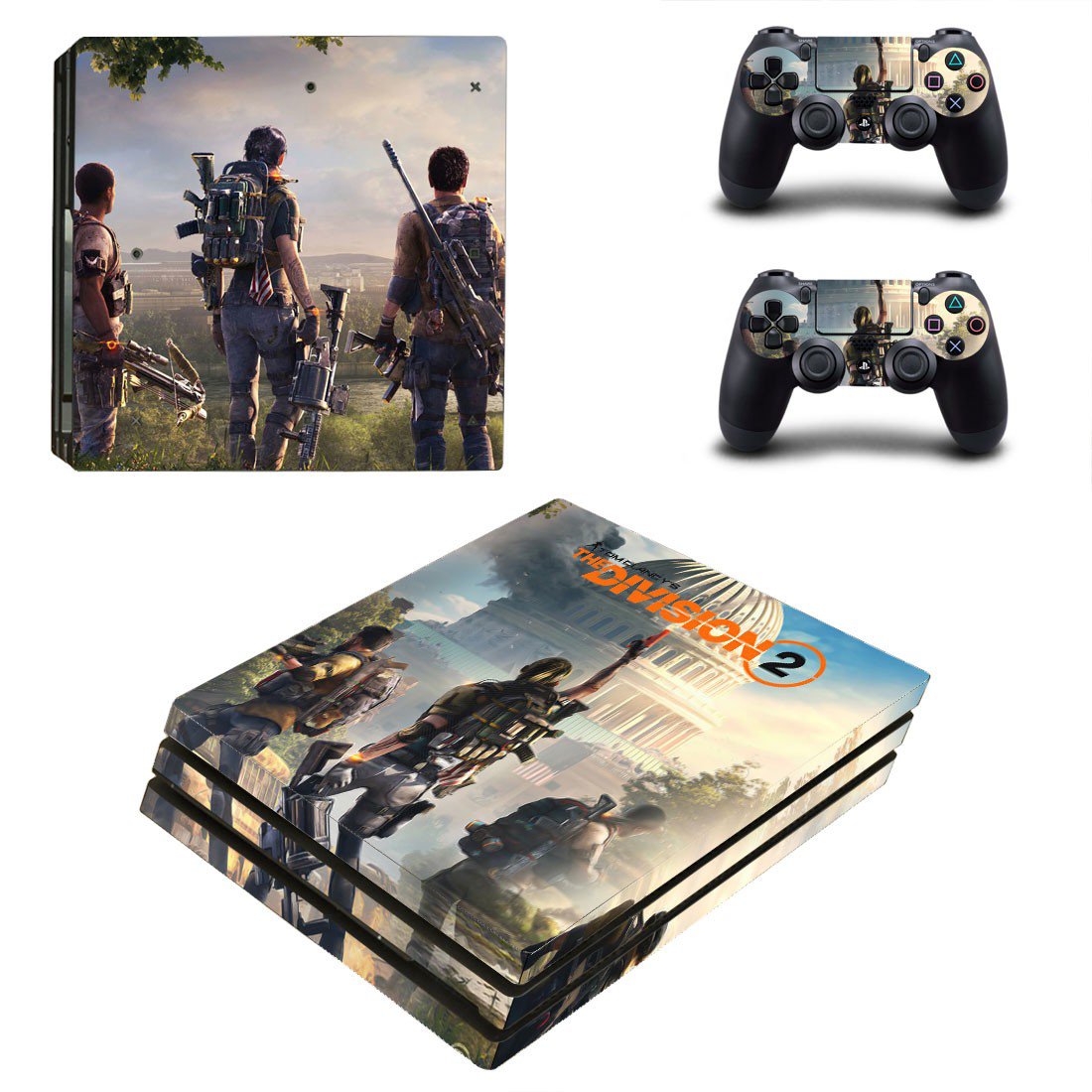 The Division 2 decal skin for PS4 Pro Console & Controllers
