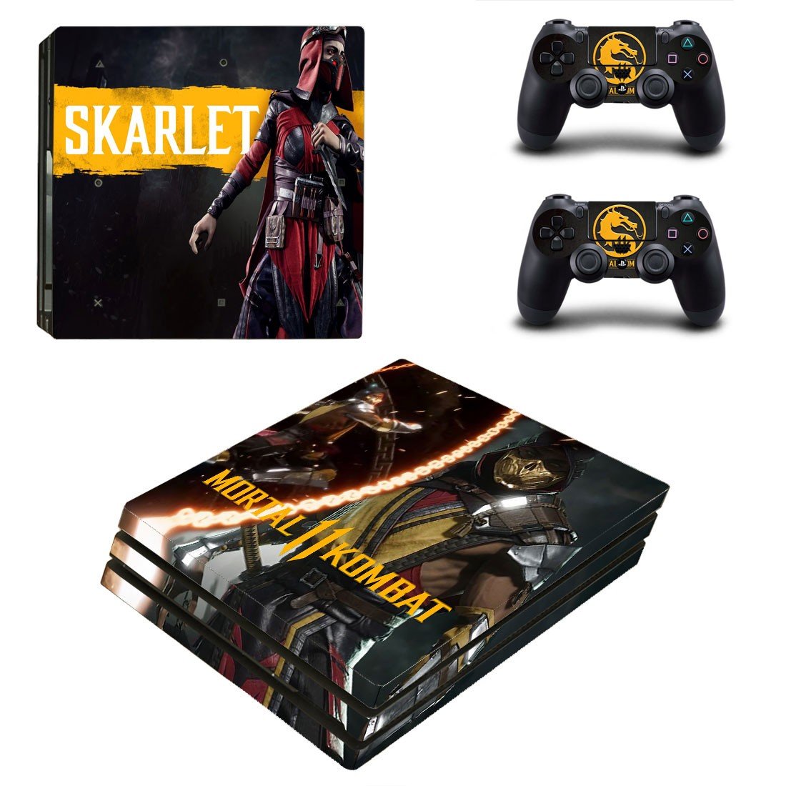Mortal Kombat 11 decal skin for PS4 Pro Console & Controllers
