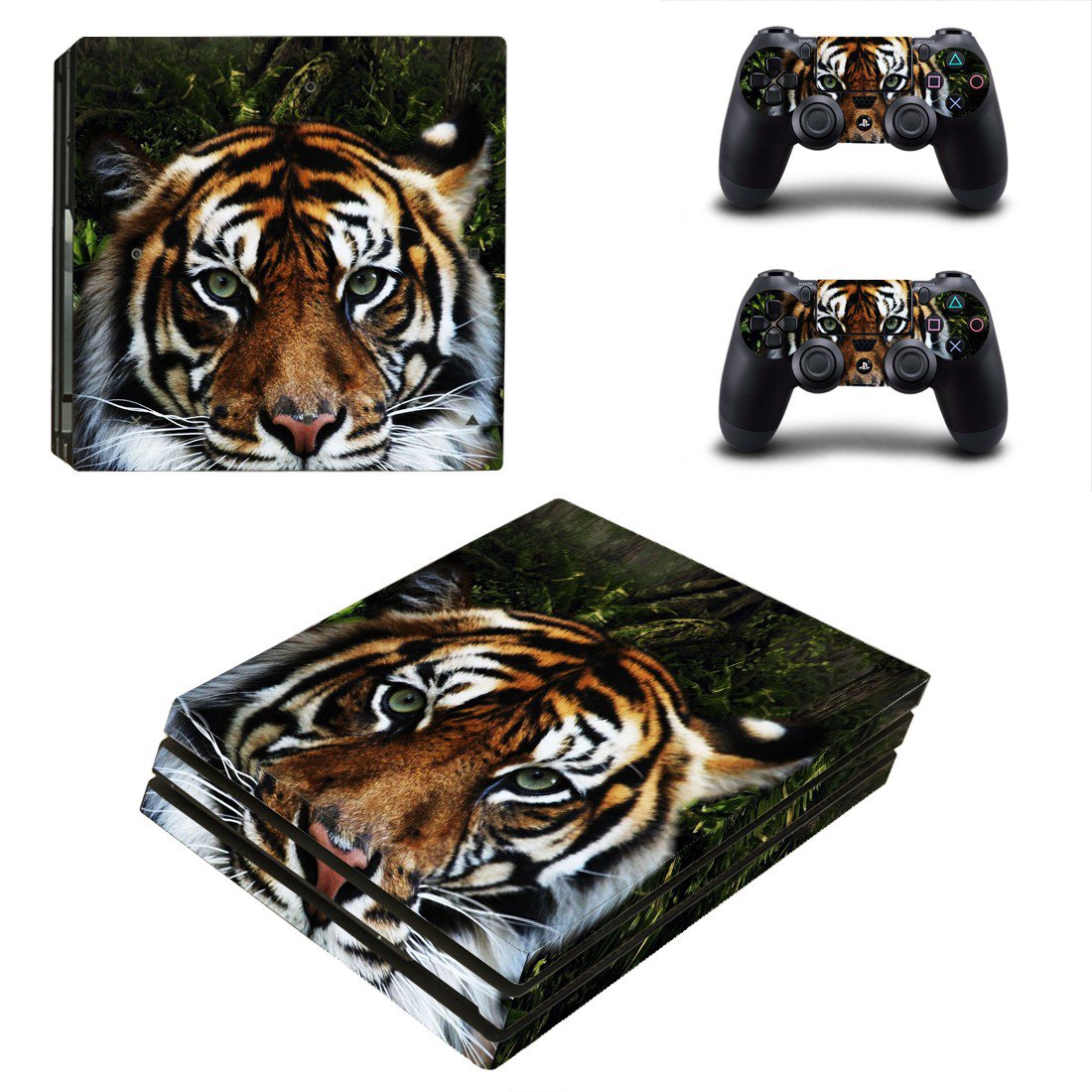Tiger decal skin for PS4 Pro Console & Controllers
