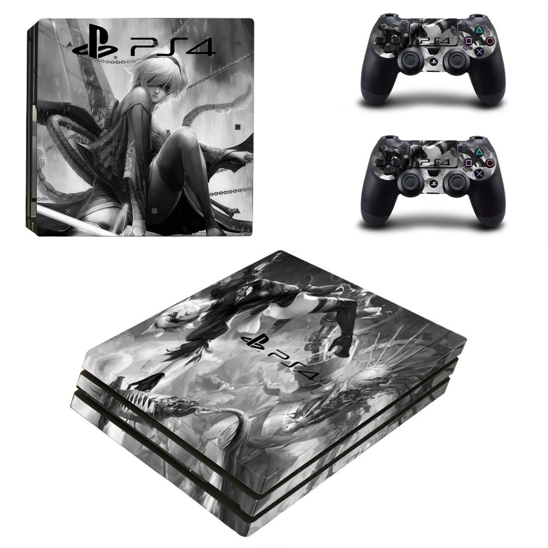 Nier automata decal skin for PS4 Pro Console & Controllers