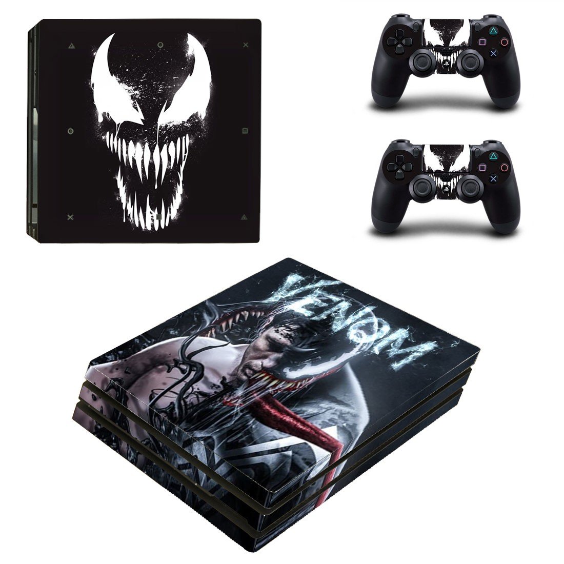 Venom decal skin for PS4 Pro Console & Controllers