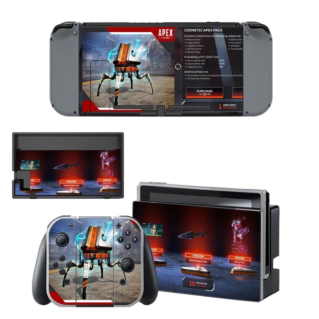 Apex Legends decal skin for Nintendo Switch Console & Controllers