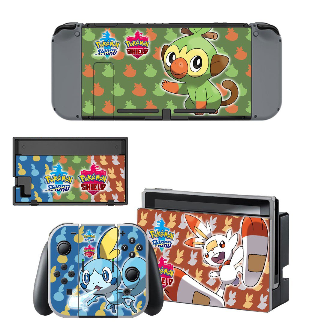 Pok&Atilde;&copy;mon Sword and Shield decal skin for Nintendo Switch Console & Controllers