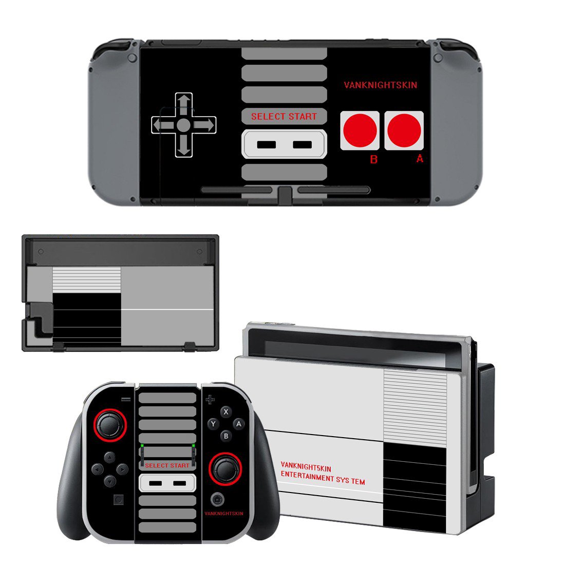 Game Pad abstraction decal skin for Nintendo Switch Console & Controllers