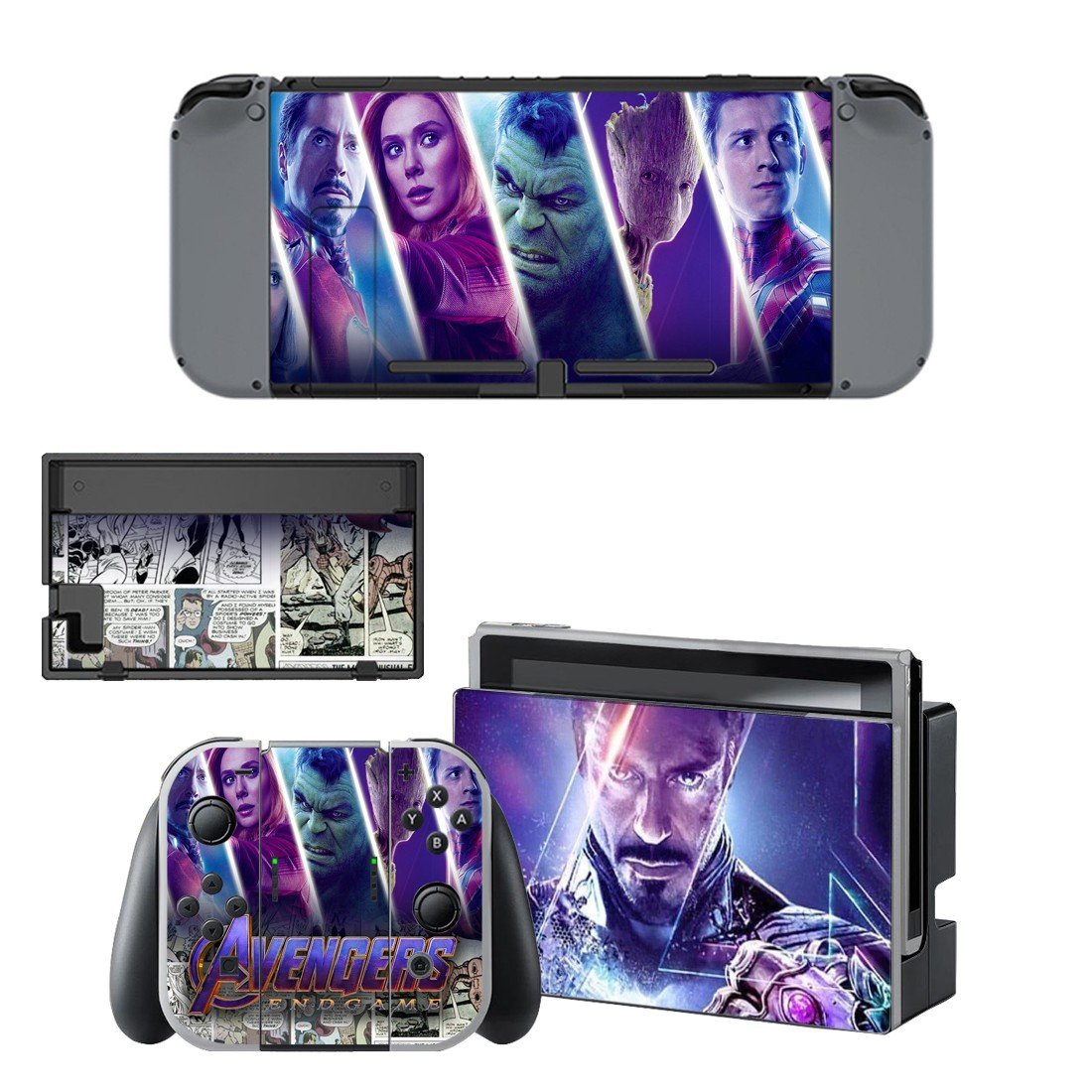 Avengers Endgame decal skin for Nintendo Switch Console & Controllers