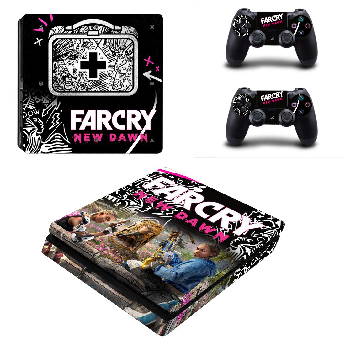 Far Cry New Dawn decal skin for PS4 Slim Console & Controllers