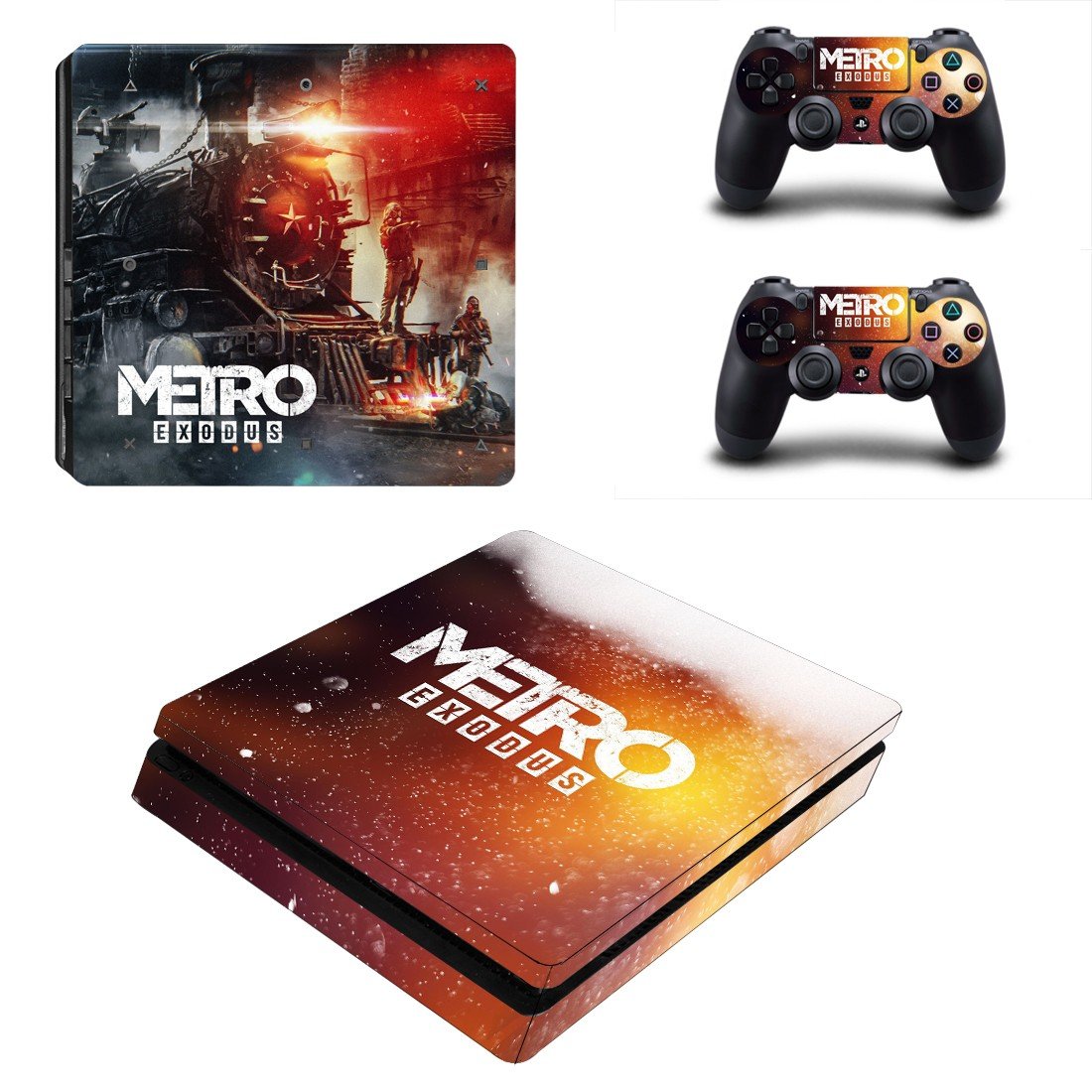Metro Exodus decal skin for PS4 Slim Console & Controllers