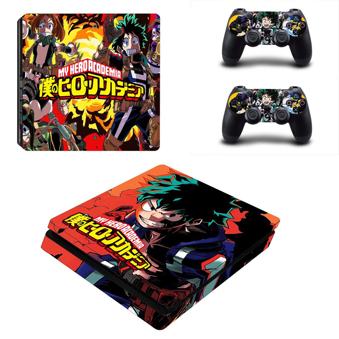 My Hero Academia decal skin for PS4 Slim Console & Controllers