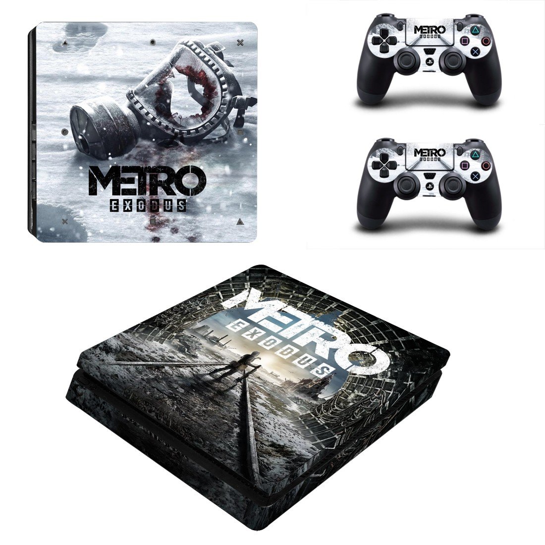 Metro Exodus decal skin for PS4 Slim Console & Controllers